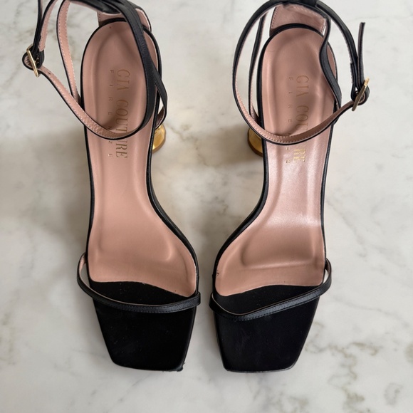 Gia Couture Gold Heel Sandal - Picture 5 of 8